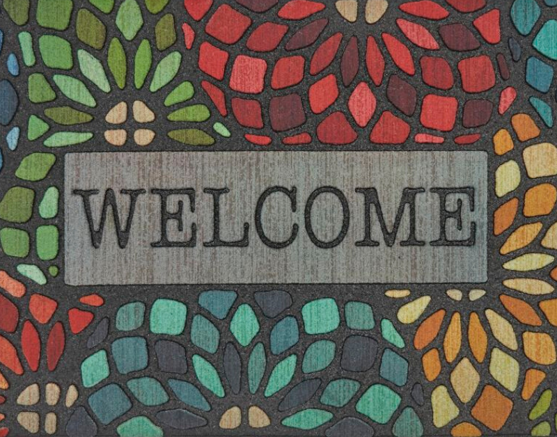 Mohawk Doorscapes Stained Glass Floret Welcome Mat