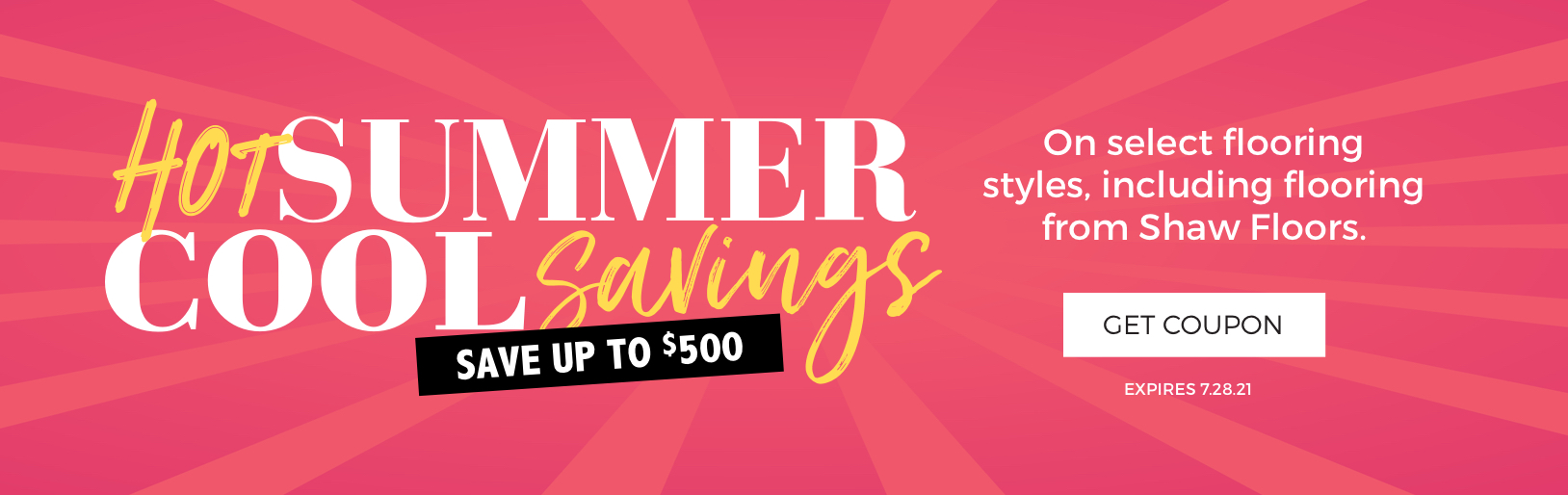 Hot Summer, Cool Savings sale