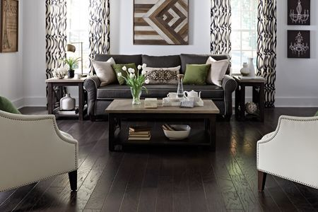 Striking the Perfect Balance Between Darker Floors and Bright Cabinetry 