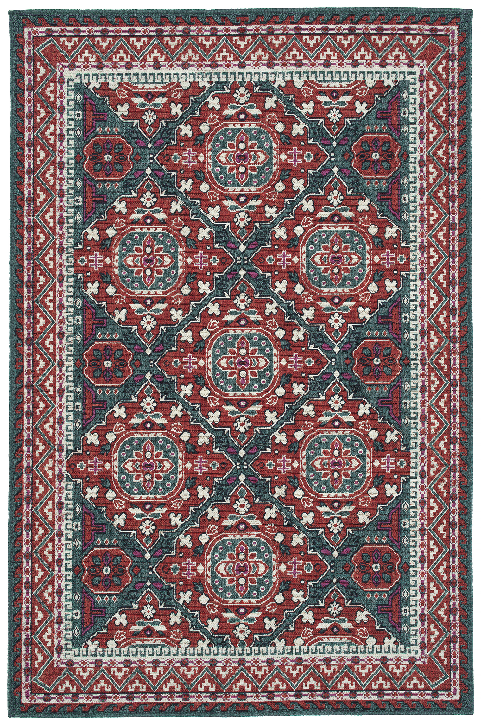 Area Rug | Kaleen Bitki Collection Red | Flooring Liquidators
